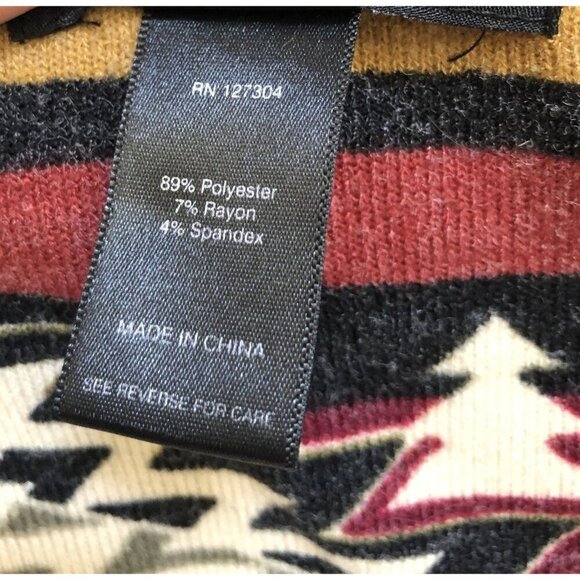 Ali Miles Aztec Duster Cardigan Women's Size Small Open Front Southwestern Retro - Picture 5 of 9